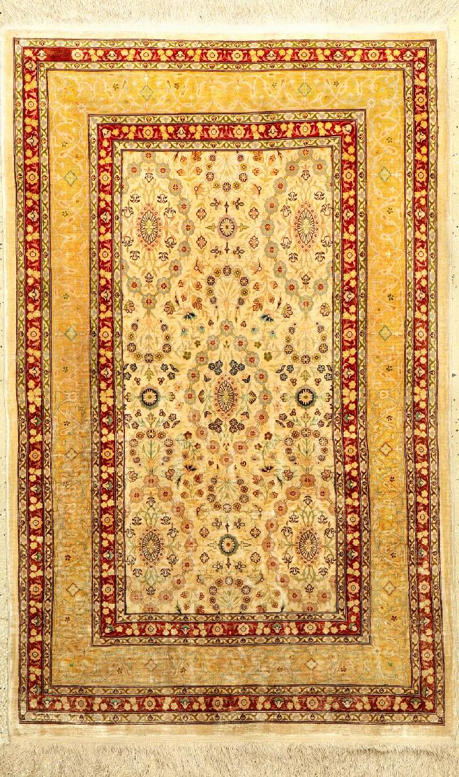 Fine Silk Hereke Rug 'Signed', (1 of 11)