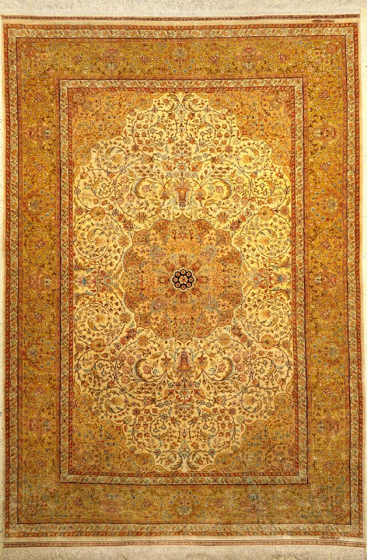 Fine Silk Hereke Carpet 'Signed', (1 of 18)