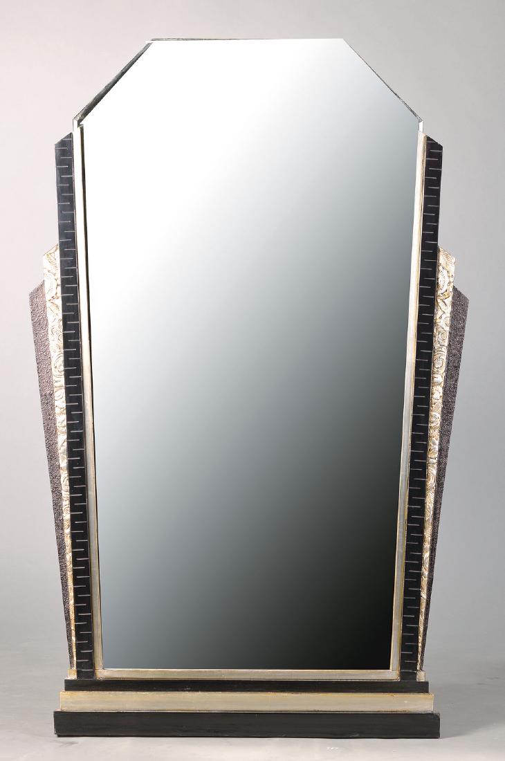 mirror, France, Art Deco, 1930s, wooden frame in black (1 of 1)