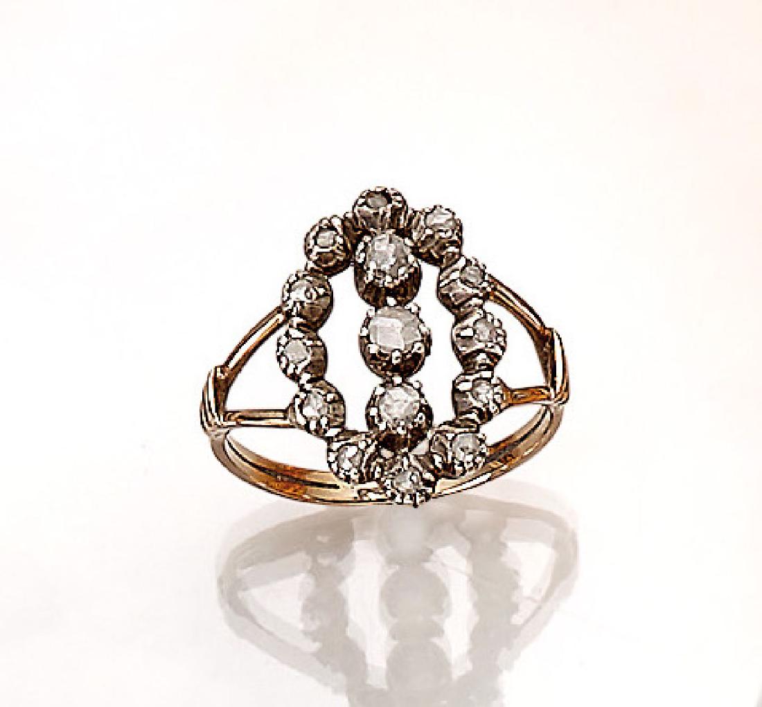 14 kt gold ring with diamonds (1 of 1)