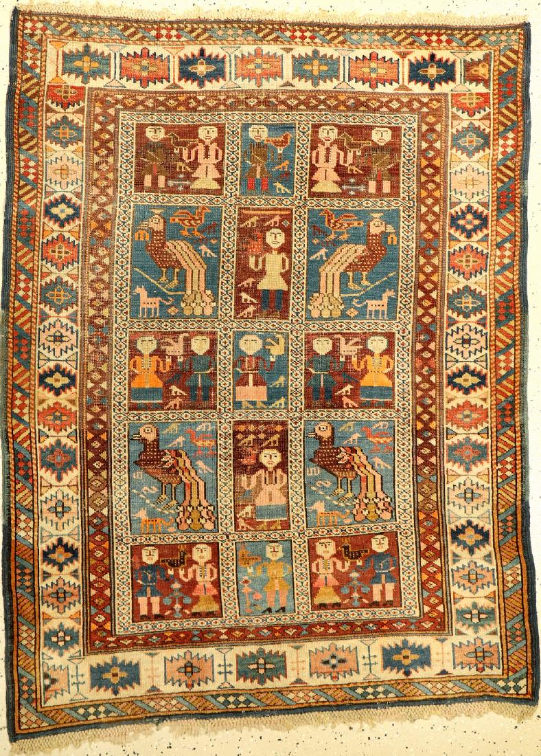 Rare Kuba Shirvan 'Pictorial Rug', (1 of 1)