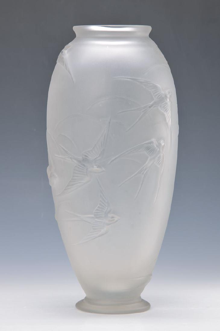 Large vase, Sabino, Paris, 1930s, matted, colourless (1 of 1)