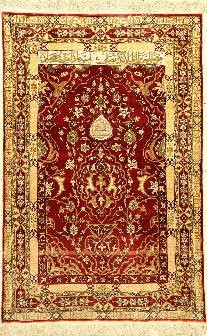 Fine Silk & Metal-Thread Hereke Rug, (1 of 1)