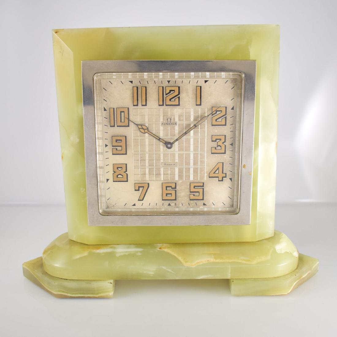 OMEGA rare Art Deco Table clock with 8days movement