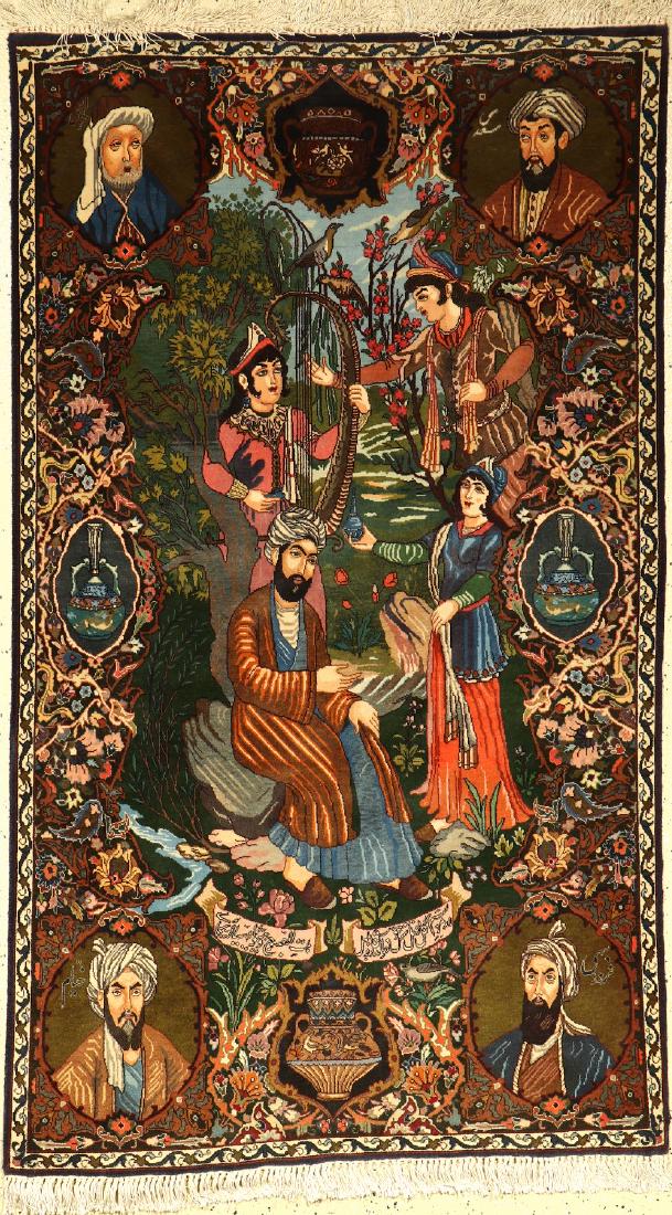 Tabriz pictorial rug fine, Persia, approx. 40 years, (1 of 1)