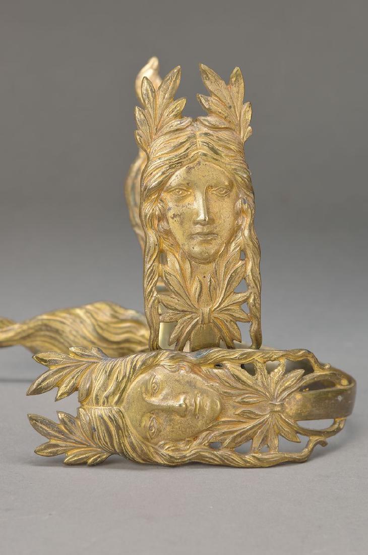 Pair of curtain clasps, France, 1.H. 19.th c. , brass (1 of 1)