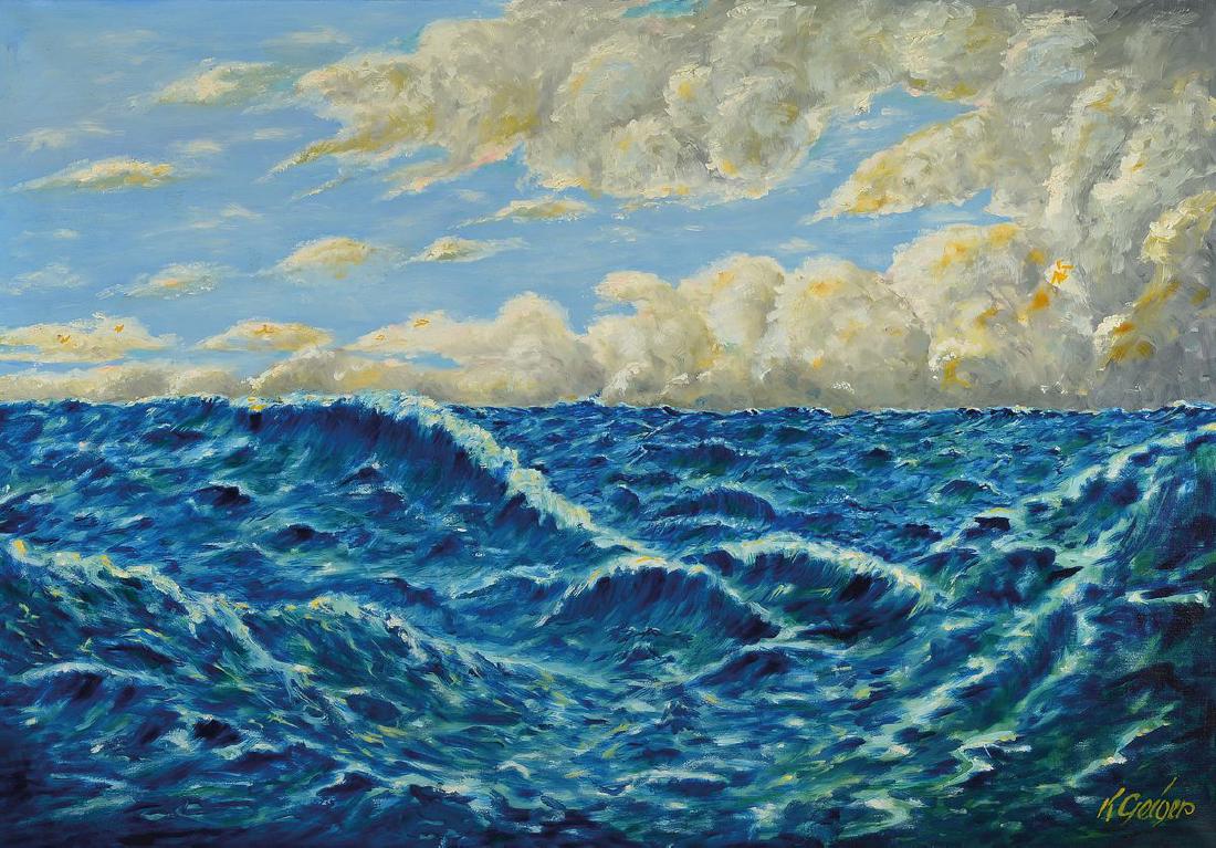 K. Geiger, painter of the 20th century, oil / canvas (1 of 3)