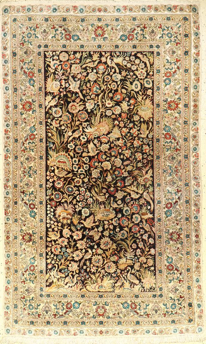 Very Fine Chinese Silk Hereke Rug, (1 of 1)