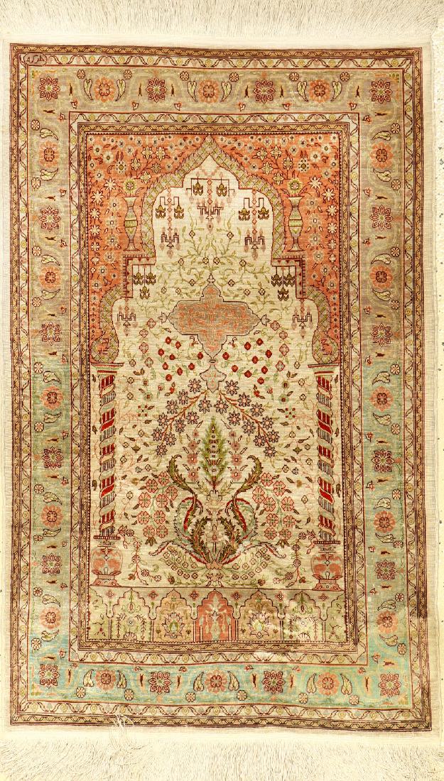 Fine Silk Hereke Rug (Signed), (1 of 1)