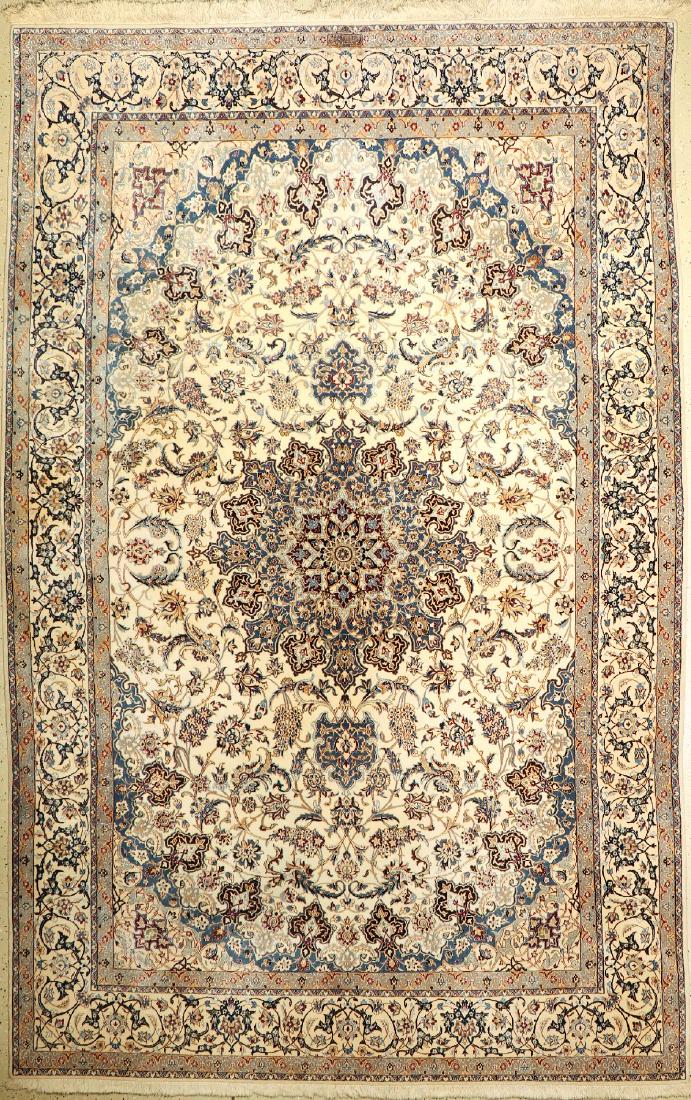 Fine Nain 'Habibian' (Part-Silk) Carpet (6LA) 'Signed', (1 of 1)