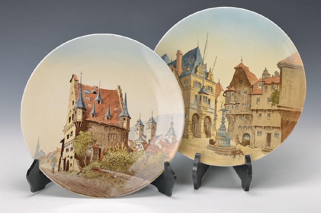 two wall plates, Villeroy & Boch, stoneware: Stadthaus (1 of 1)