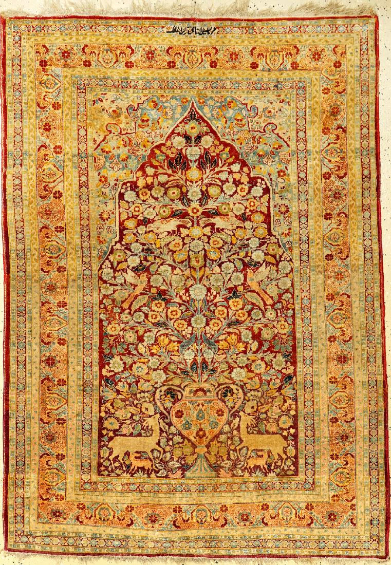Fine Silk Tabriz Rug 'Made On Order For Zakarol Malek' (1 of 10)