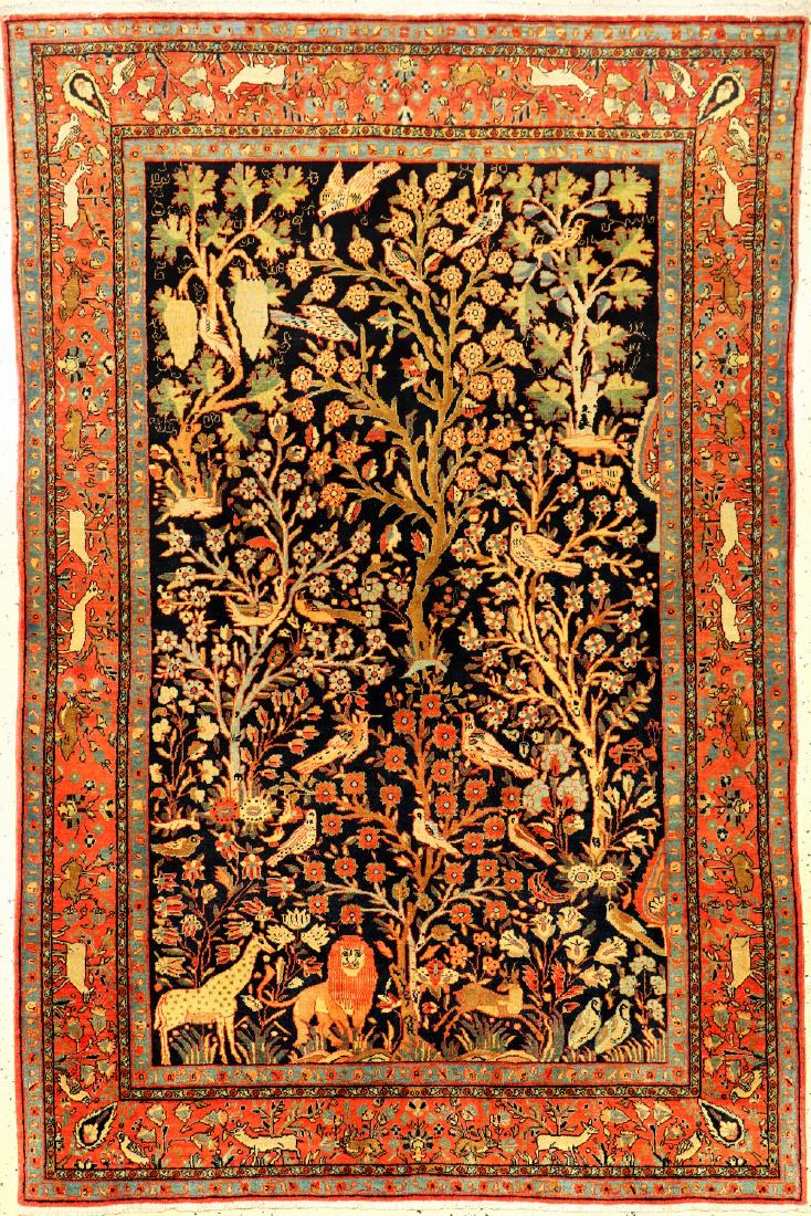Fine 'Manchester' Kashan Rug (Paradise Design), (1 of 10)