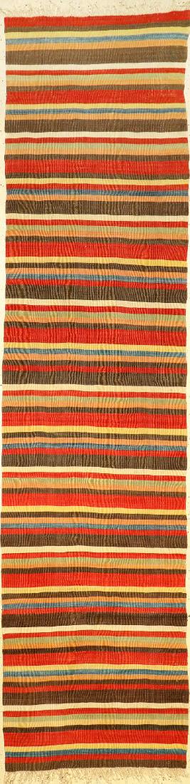 Multicolor-Striped Konya-Cubuk 'Runner Kilim', (1 of 10)