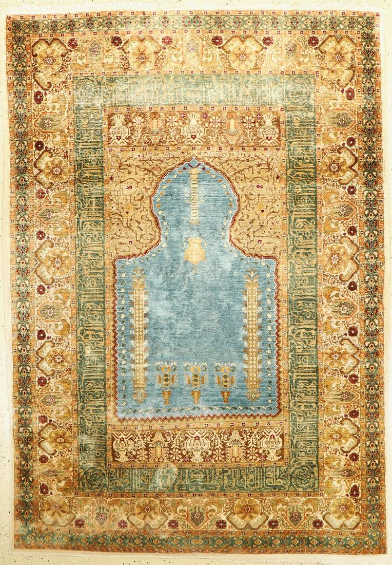 Kashmir Silk Prayer Rug (1 of 1)