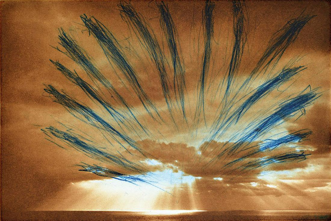 Arnulf Rainer, born 1929, color etching, signed: Arnulf Rainer, born 1929, color etching, signed, numbered 17/35, approx 23.5x35cm, sheet size approx 53x60cm