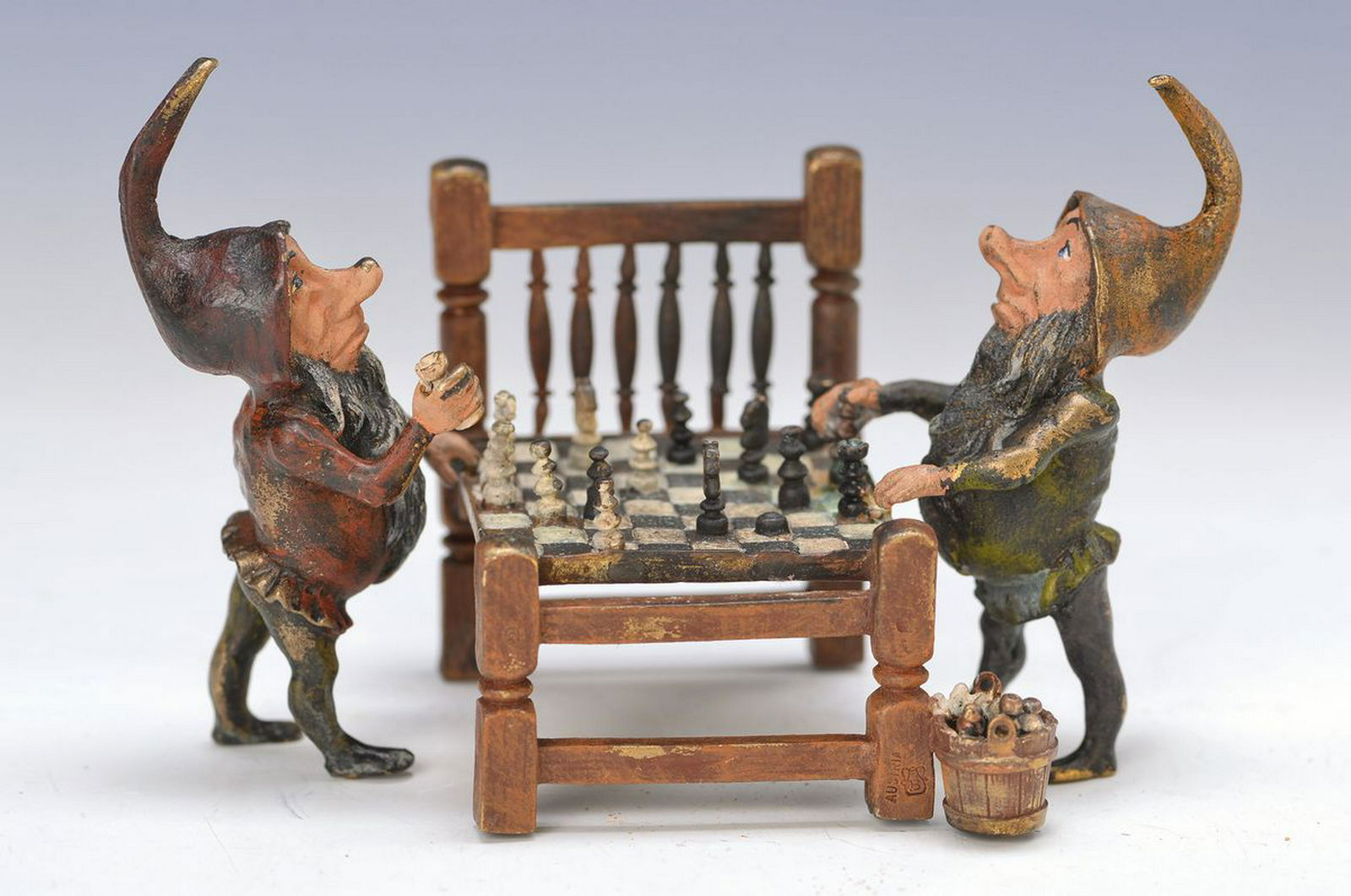 Vienna Bronze, 2.H.20.th. century, dwarfs playing (1 of 1)