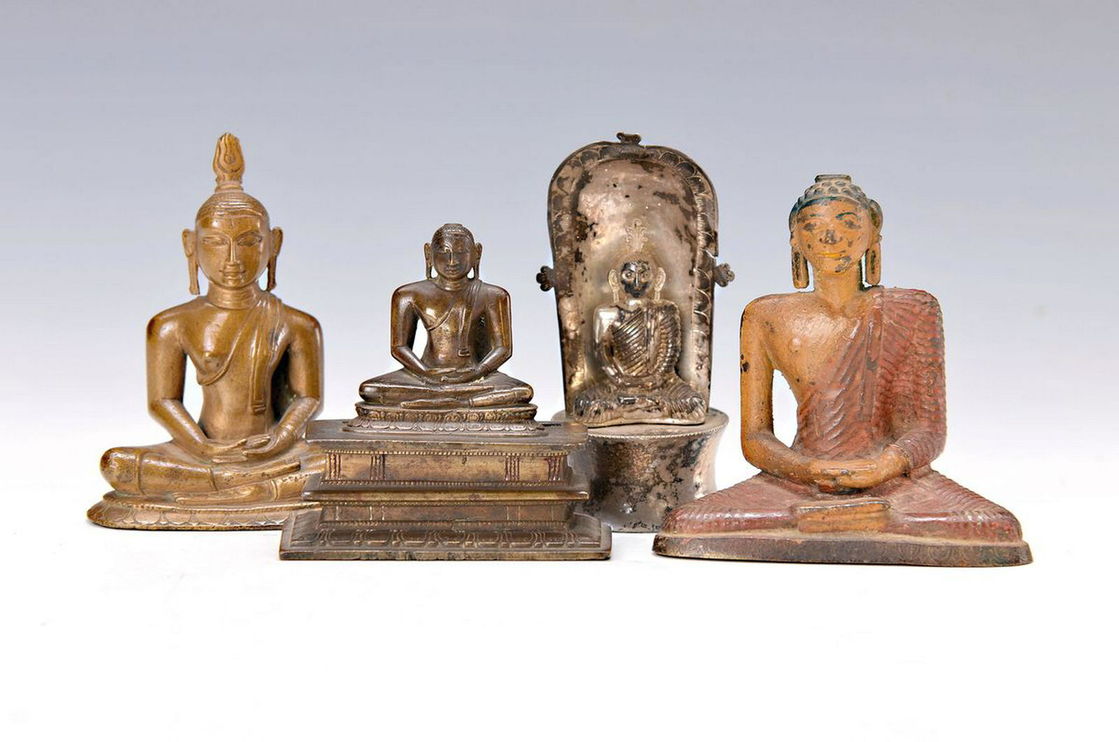 Lot of 4 small Buddha, Burmese/Thailand, around 1900 (1 of 1)