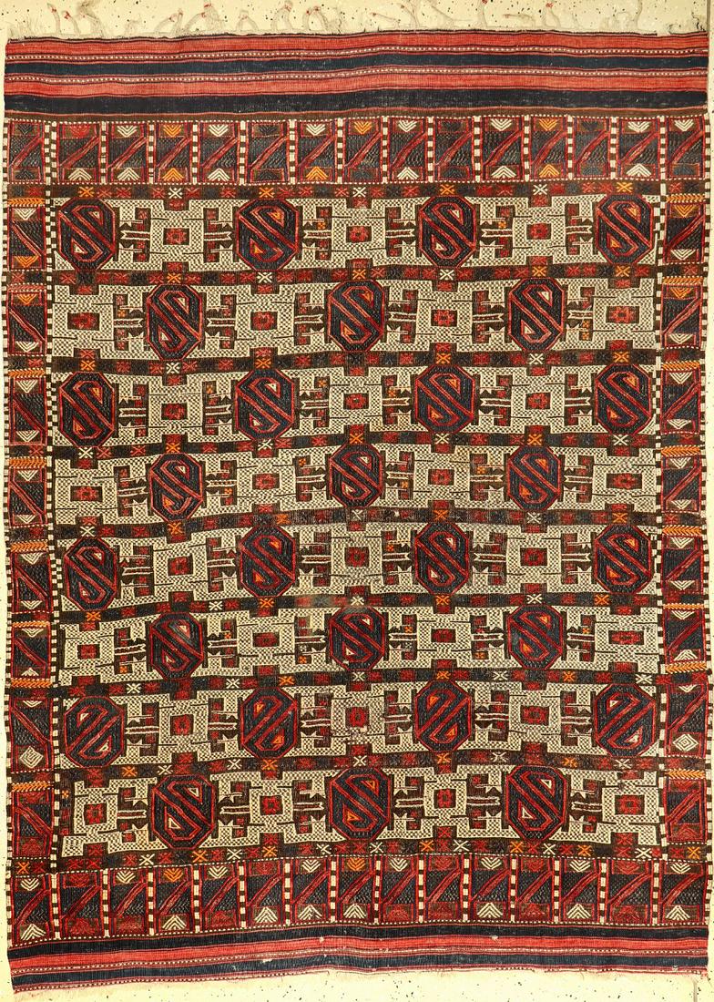 Bergama 'Flatweave',: Bergama 'Flatweave', Turkey, circa 1920, wool/wool, approx. 204 x 154 cm, condition: 3.Special-Auction: Antique, old and decorative rugs & carpets. Please ask for condition-reports and more high-resol