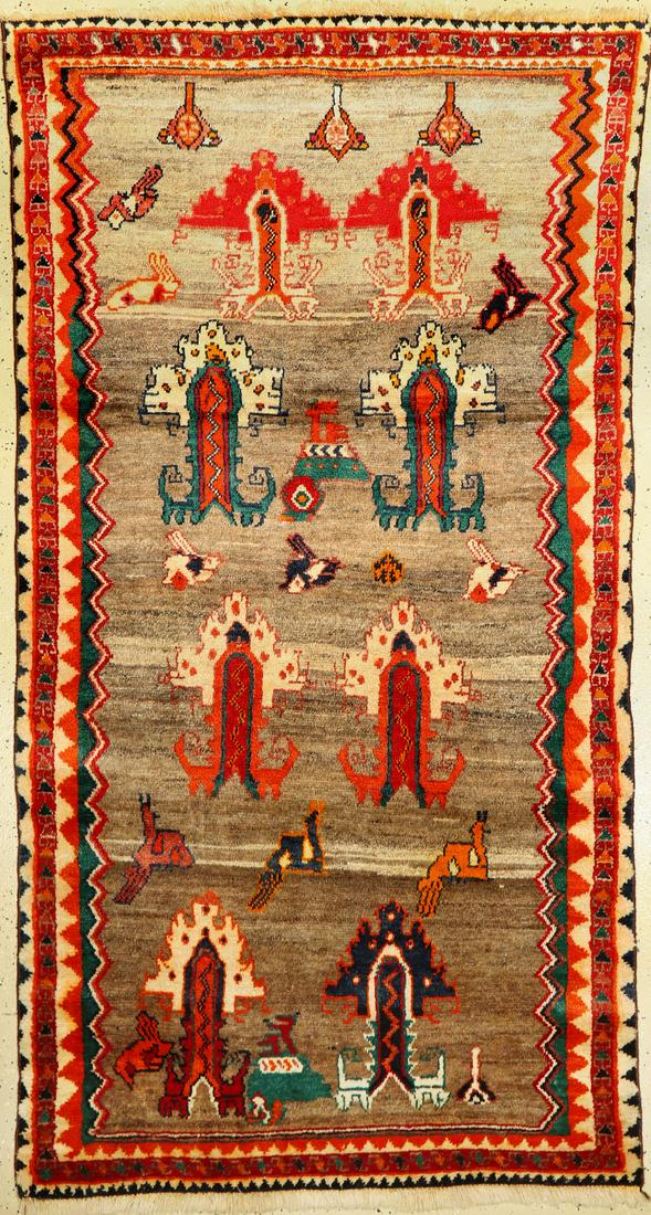 Gabbeh 'Wedding-Rug' (Salt & Pepper Ground), (1 of 1)