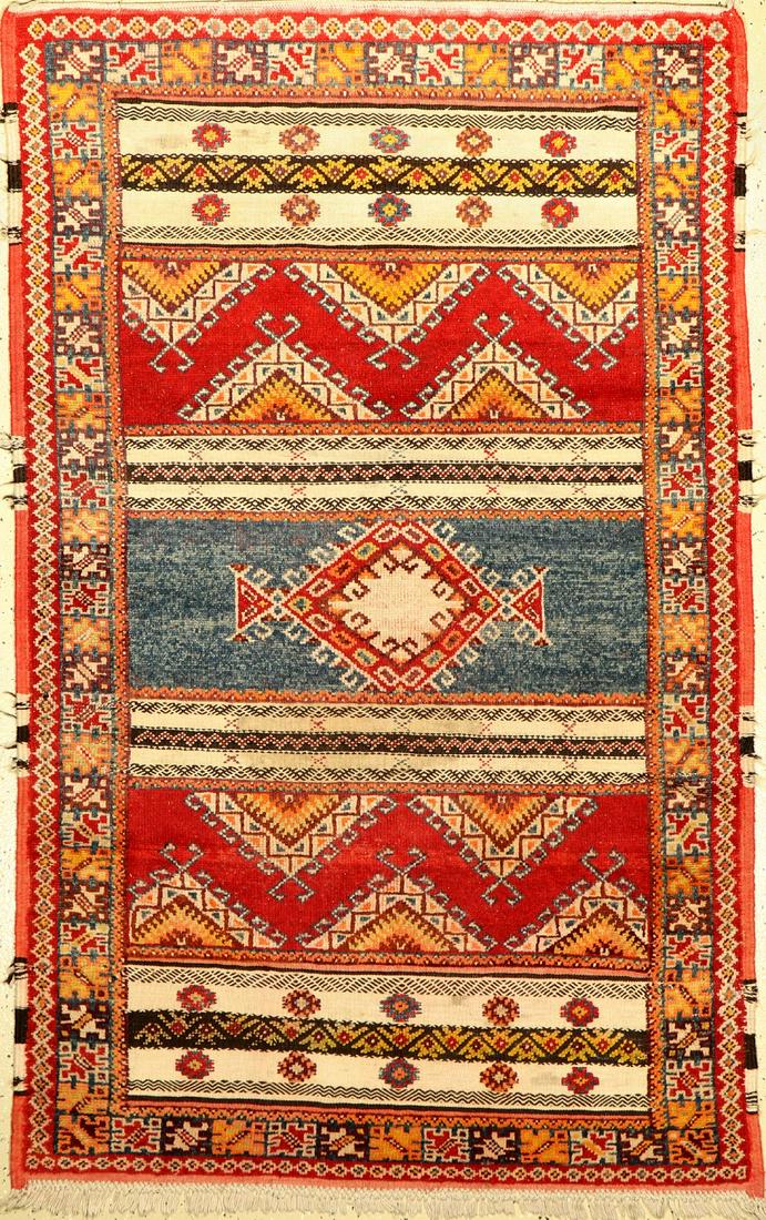 Maroc Atlas Rug,: Maroc Atlas Rug, Morocco, circa 40 years old, wool/cotton, approx. 190 x 103 cm, condition: 3. Special-Auction: Antique, old and decorative rugs & carpets. Please ask for condition-reports and more hi