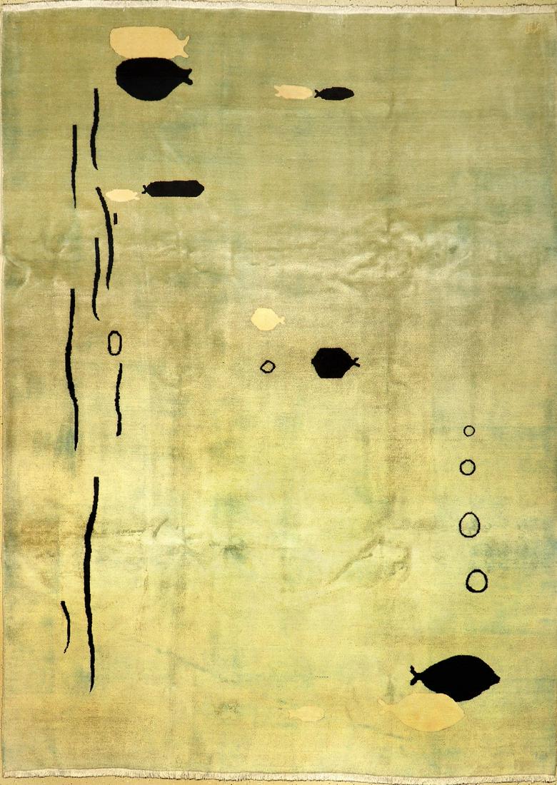 Mashad Carpet "Signed: Amoghli" (Fish Design), (1 of 1)