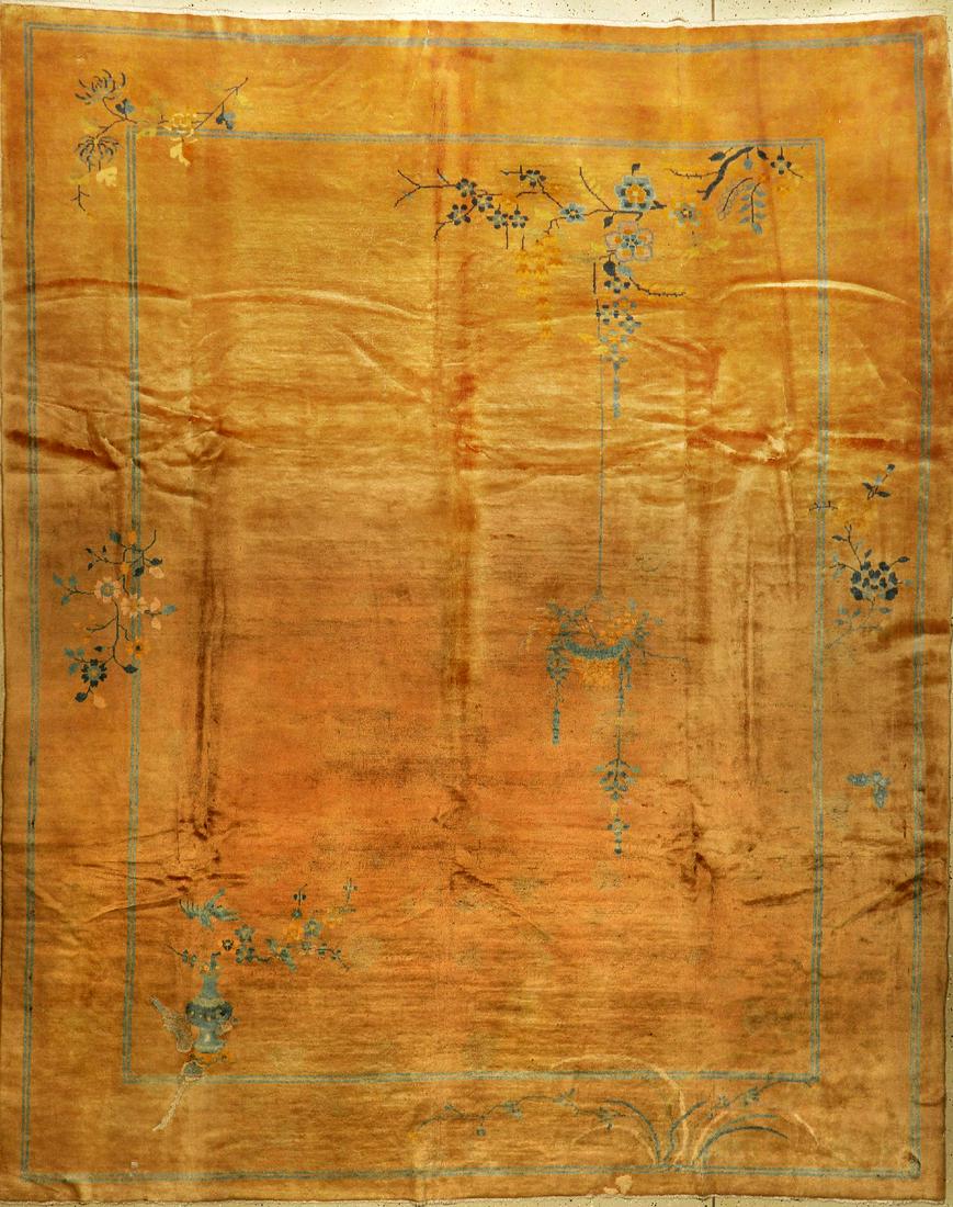 Fine Yellow Beijing Carpet (Antique-Washed), (1 of 1)