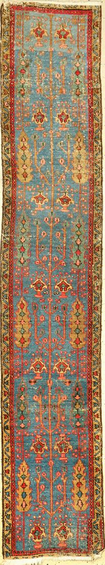 Sky-Blue Heriz 'Small Runner' (Tree Pattern), (1 of 8)