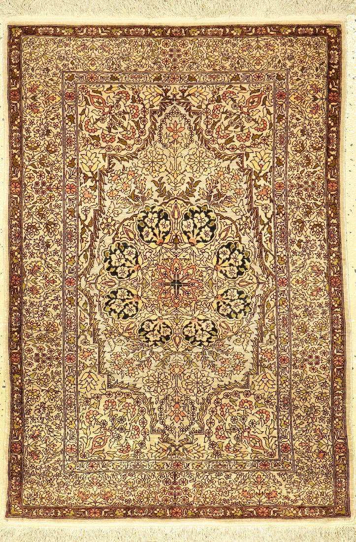 Fine Silk Hereke Rug (Signed), (1 of 8)