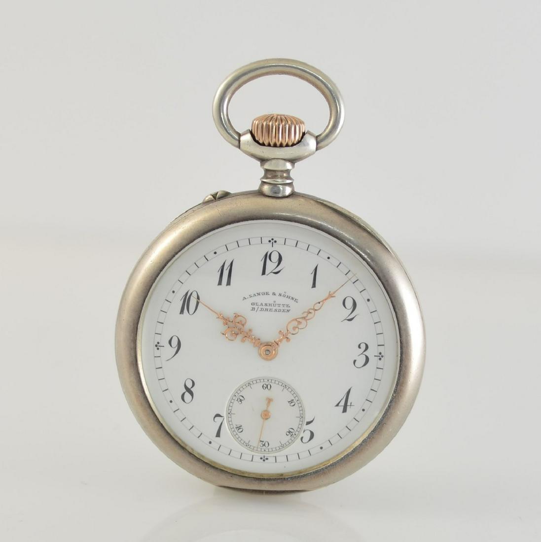 A. LANGE & SÖHNE open face silver-pocket watch with box (1 of 12)