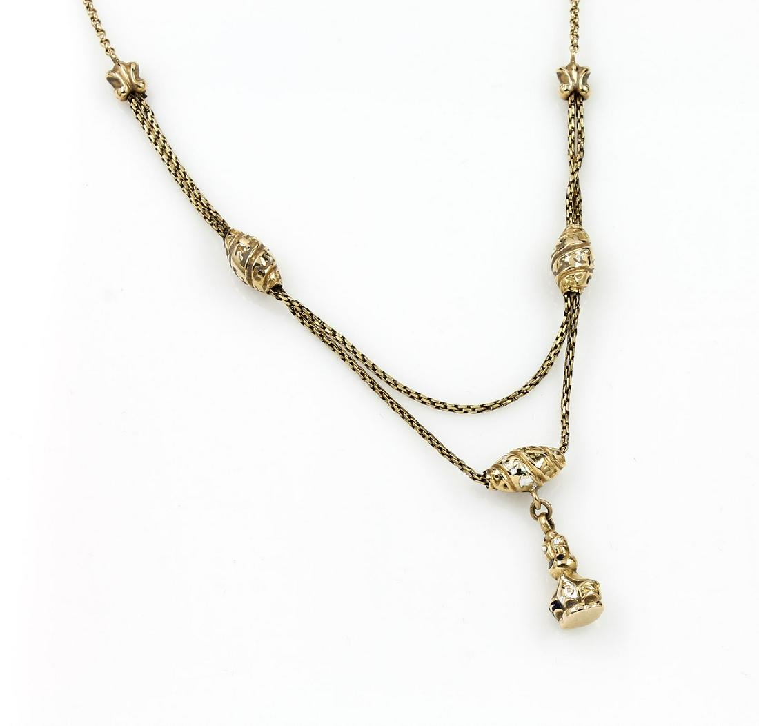 14 kt gold necklace with enamel (1 of 1)