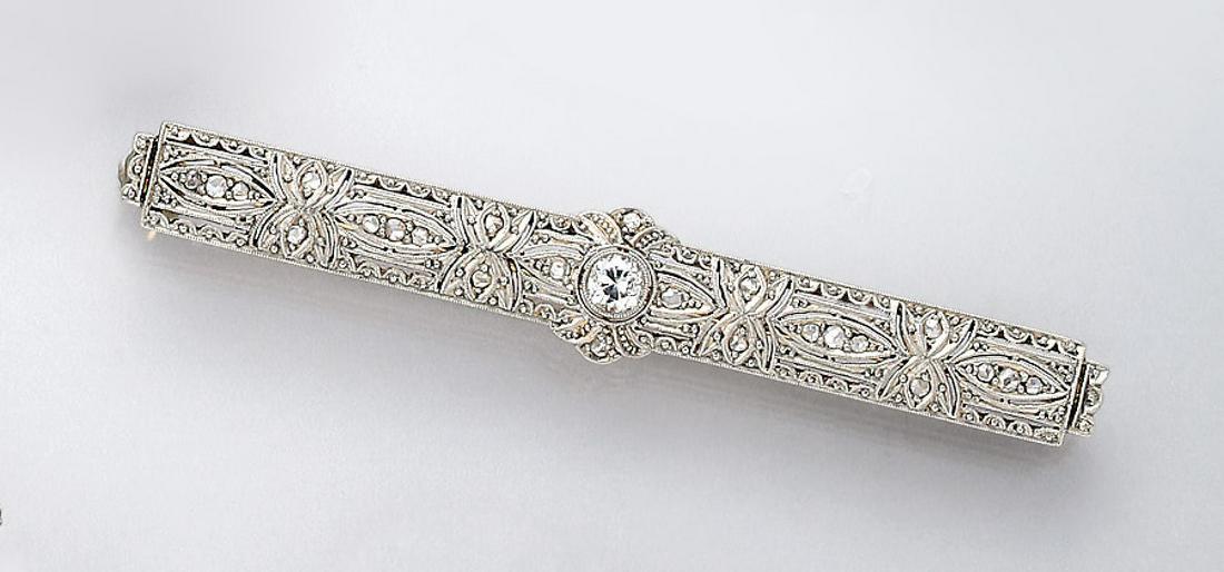 Art-Deco brooch with diamonds, approx. 1920s (1 of 1)