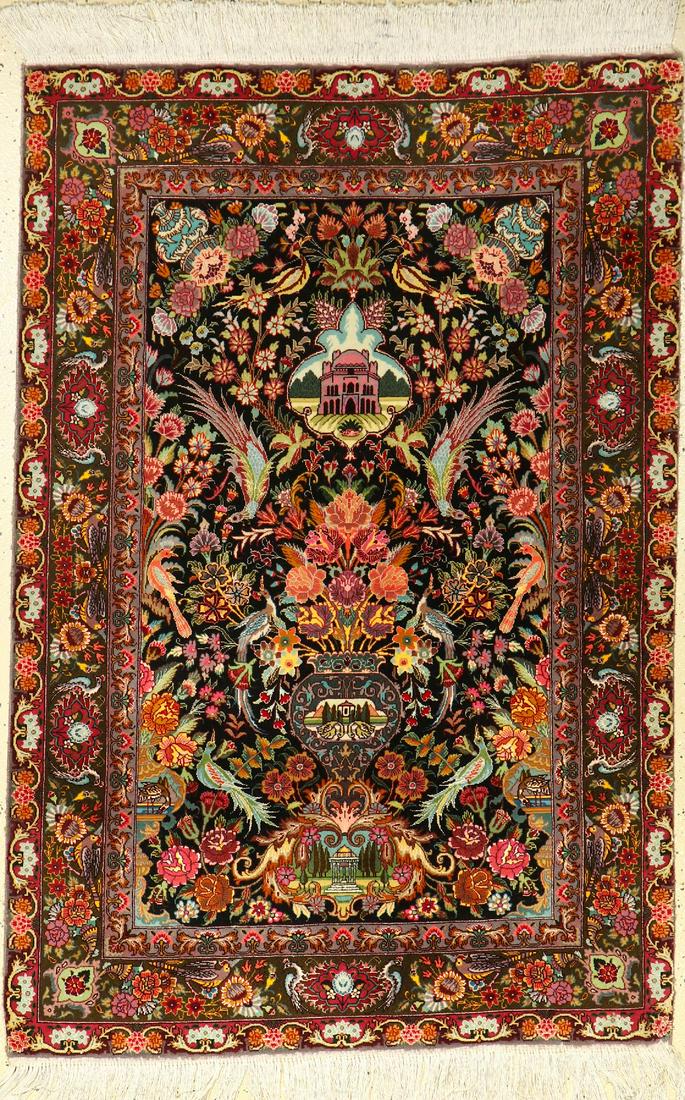 Tabriz fine rug, Persia, approx. 40 years, wool with (1 of 1)