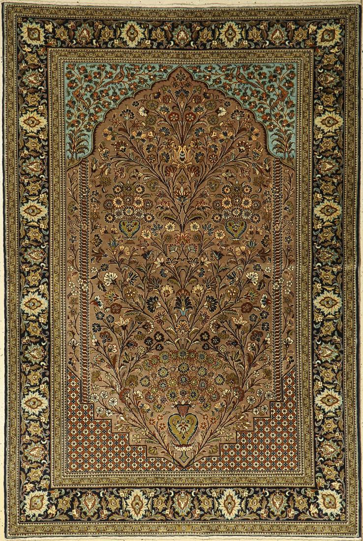 Fine Qum rug, Persia, approx. 40 years, wool, approx. (1 of 1)