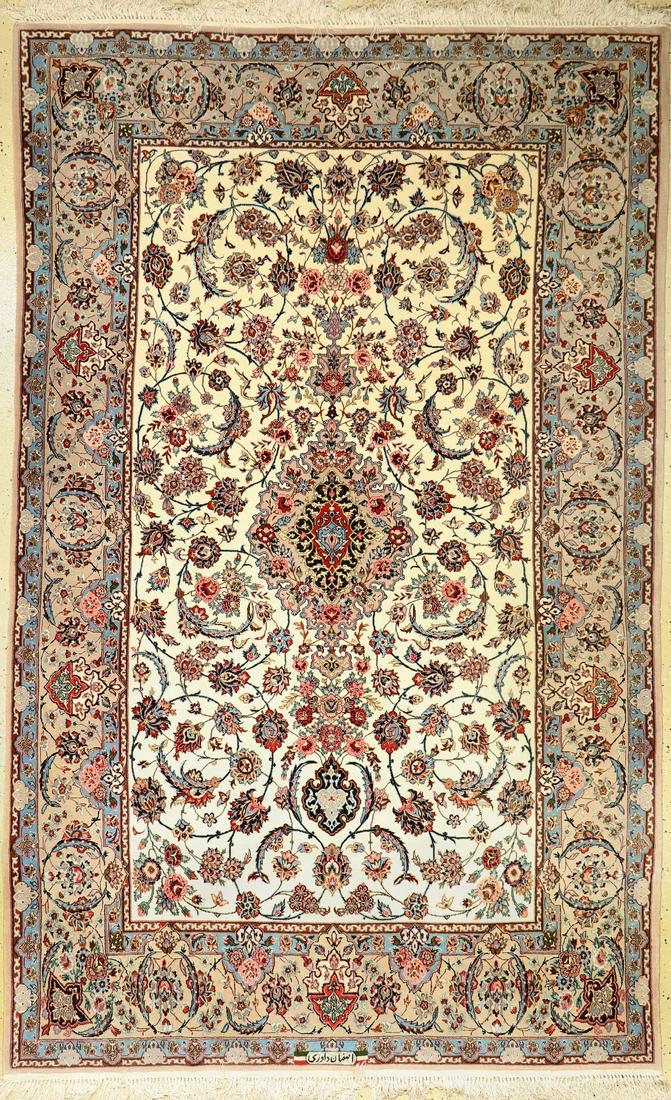 Fine Esfahan 'Davari' rug, Signed, Persia, approx. 40 (1 of 1)