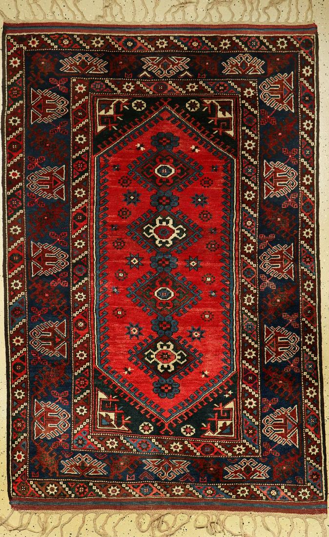 Dösemalti rug old, Turkey, approx. 50 years, wool on: Dösemalti rug old, Turkey, approx. 50 years, wool on wool, approx. 191 x 130 cm, condition:2, (professionally cleaned). Special-Auction: Antique, old and decorative rugs & carpets. Please ask for con