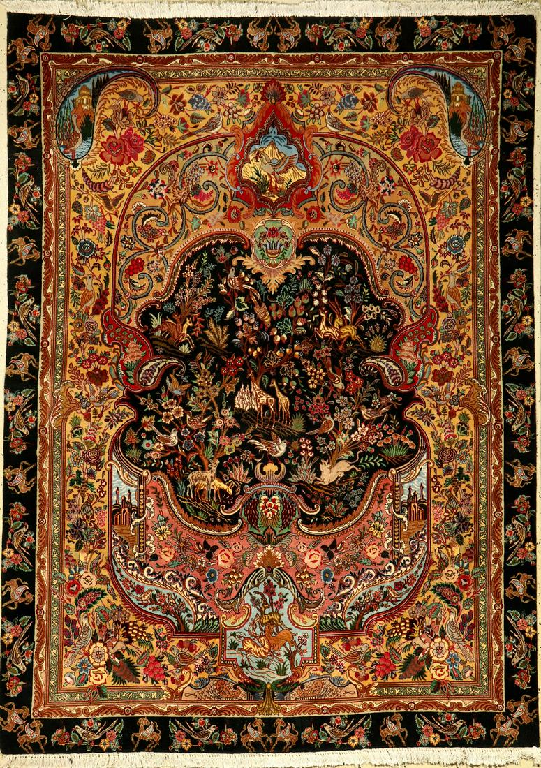 Fine Tabriz rug old (50 RAJ), Persia, approx. 60 years (1 of 1)