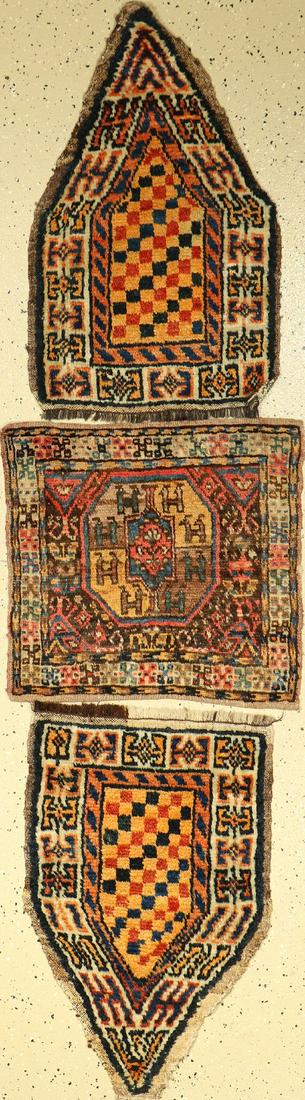 (3 lots), 1 pair of Gabbeh Mafrash panels around 1930 (1 of 1)