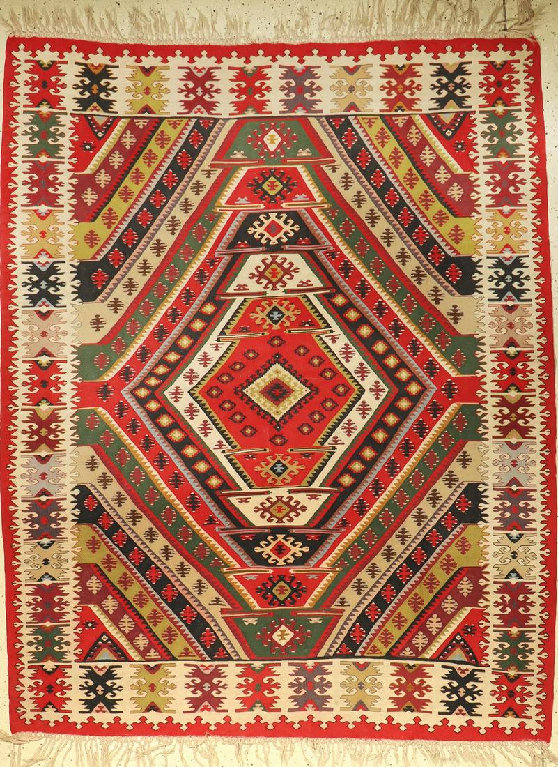 Sharkoy Kilim old, Europe, around 1940, wool on wool (1 of 1)
