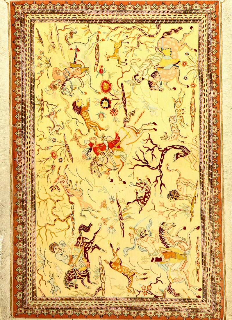 Very fine silk Qum (signed), Persia, approx. 15 years (1 of 1)