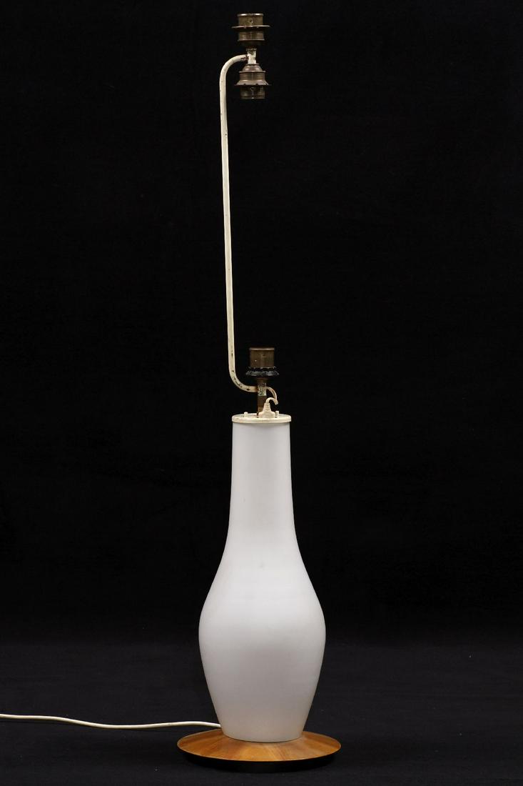 Floor lamp, 1970s, baluster-shaped vase made of frosted (1 of 1)