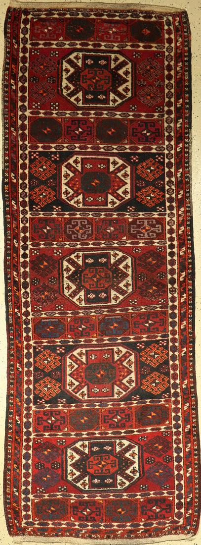 Yörück rug, Turkey, approx. 70 years, wool on wool: Yörück rug, Turkey, approx. 70 years, wool on wool, approx. 290 x 103 cm, condition: 4. No Reserve Auction: Antique, old and decorative collector rugs & carpets. Please ask for condition- reports an