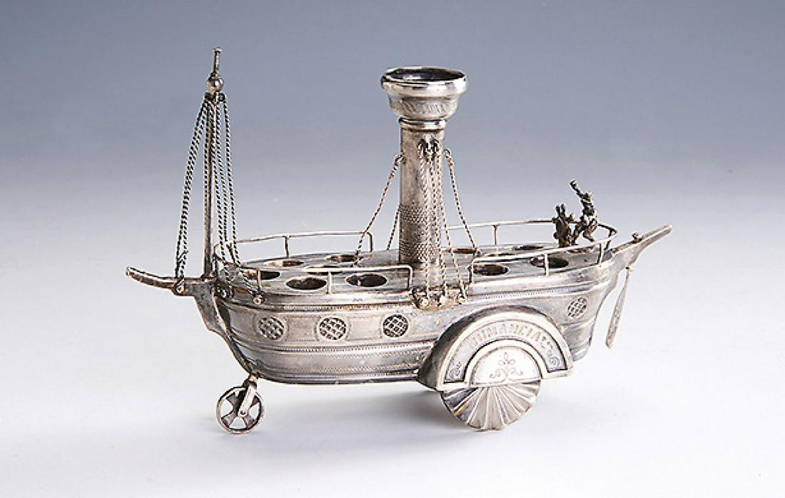 Cigar holder in the form of a boat, approx. 1900