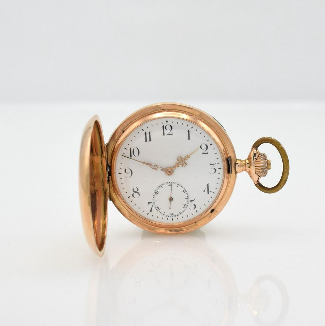 IWC 14k pink gold hunting cased pocket watch calibre 53 (1 of 9)