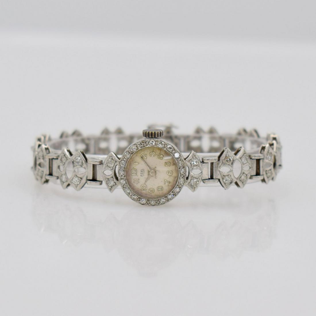 EBEL platinum ladies wristwatch with diamonds (1 of 7)