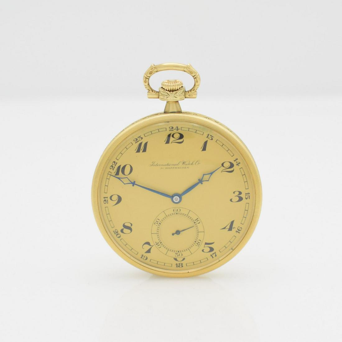 IWC 14k yellow gold open face pocket watch calibre 73 (1 of 8)