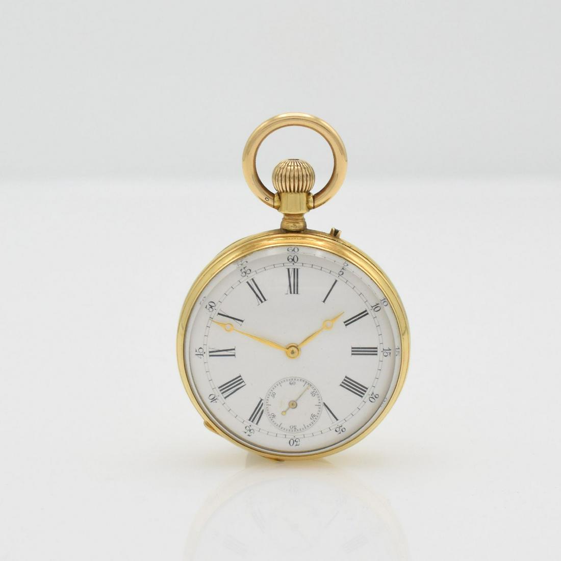 18k yellow gold open face pocket watch (1 of 8)
