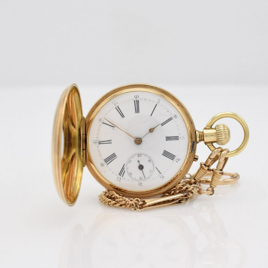 14k yellow gold half-hunter pocket watch (1 of 8)