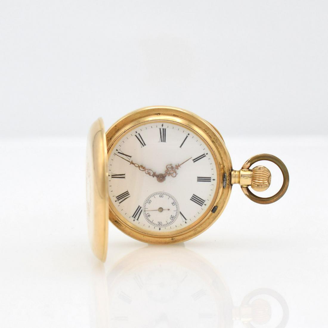 14k pink gold hunting cased pocket watch (1 of 8)