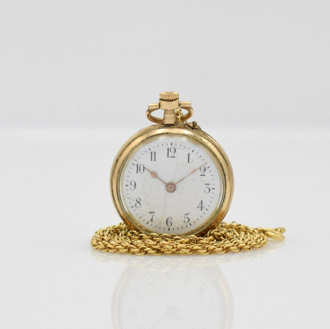 14k yellow ladies pocket watch chain (1 of 6)